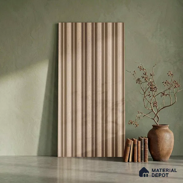 Gold Metallic Look PN 05986 8 ft x 3.8 inch Charcoal Panel - 7 mm | Suitable for Feature Wall, TV Unit & Living Room | Width is Subjected to 5% Variation