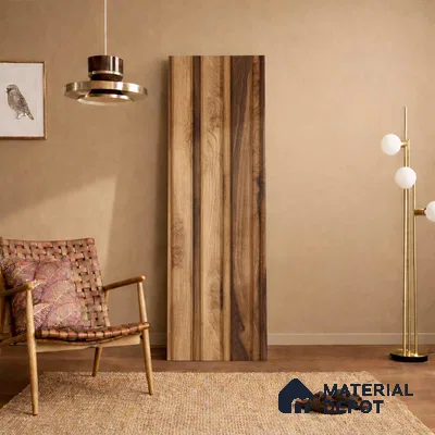Wooden Look PN 06163 9.5 ft x 7.8 inch Charcoal Panel - 12 mm | Suitable for Feature Wall, TV Unit & Living Room | Width is Subjected to 5% Variation