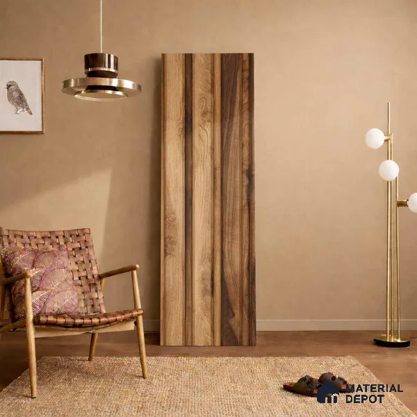 Wooden Look PN 06163 9.5 ft x 7.8 inch Charcoal Panel - 12 mm | Suitable for Feature Wall, TV Unit & Living Room | Width is Subjected to 5% Variation
