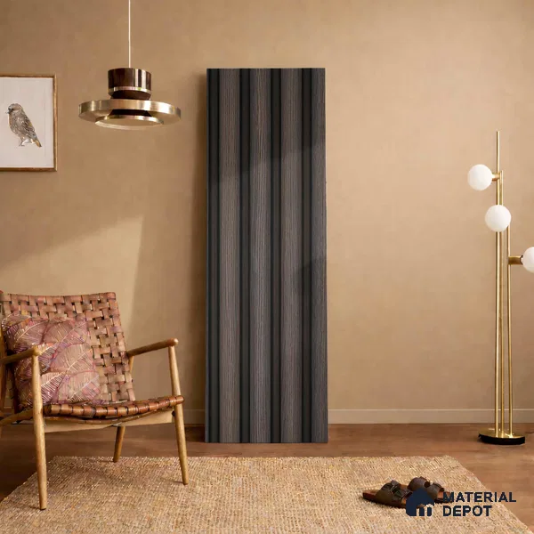 Wooden Look PN 06164 9.5 ft x 7.8 inch Charcoal Panel - 12 mm | Suitable for Feature Wall, TV Unit & Living Room | Width is Subjected to 5% Variation