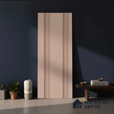 Beige Plain Colour Look PN 06218 B 9.5 ft x 4.7 inch Charcoal Panel - 12 mm | Suitable for Feature Wall, TV Unit & Living Room | Width is Subjected to 5% Variation