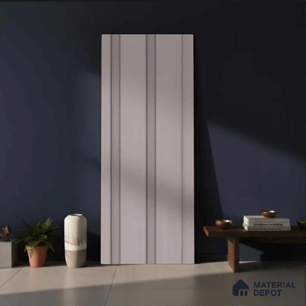 Grey Plain Colour Look PN 06219 9.5 ft x 4.7 inch Charcoal Panel - 12 mm | Suitable for Feature Wall, TV Unit & Living Room | Width is Subjected to 5% Variation