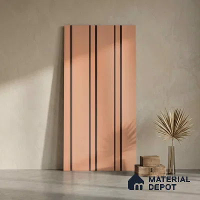 Orange Plain Colour Look PN 06222 9.5 ft x 4.7 inch Charcoal Panel - 12 mm | Suitable for Feature Wall, TV Unit & Living Room | Width is Subjected to 5% Variation
