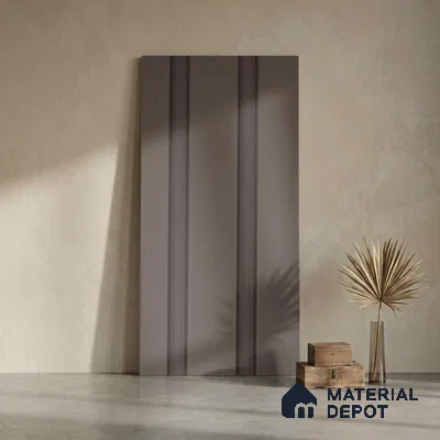 Brown Plain Colour Look PN 06224 9.5 ft x 4.7 inch Charcoal Panel - 12 mm | Suitable for Feature Wall, TV Unit & Living Room | Width is Subjected to 5% Variation