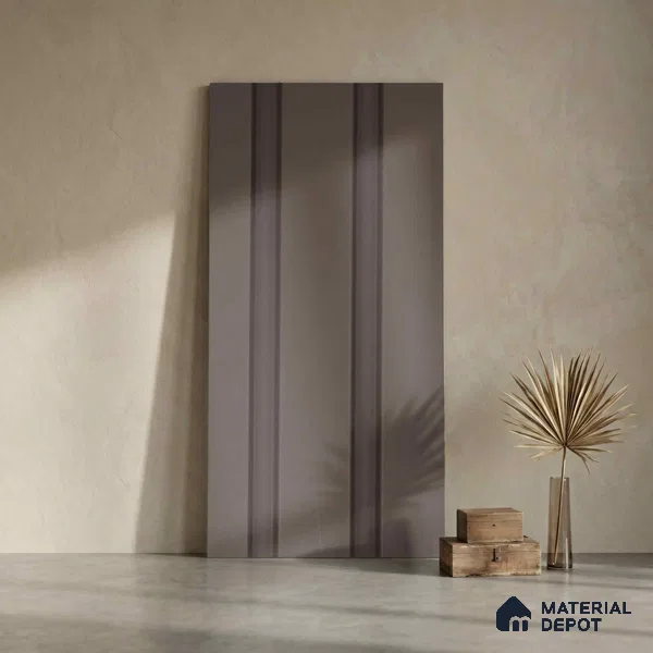 Brown Plain Colour Look PN 06224 9.5 ft x 4.7 inch Charcoal Panel - 12 mm | Suitable for Feature Wall, TV Unit & Living Room | Width is Subjected to 5% Variation