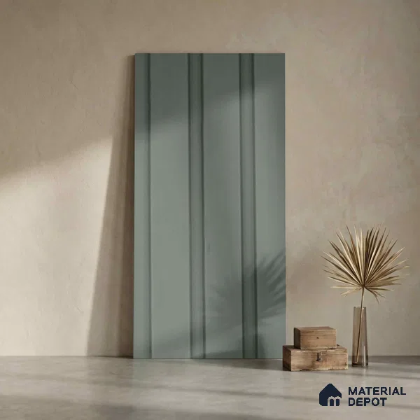 Green Plain Colour Look PN 06228 9.5 ft x 4.7 inch Charcoal Panel - 12 mm | Suitable for Feature Wall, TV Unit & Living Room | Width is Subjected to 5% Variation