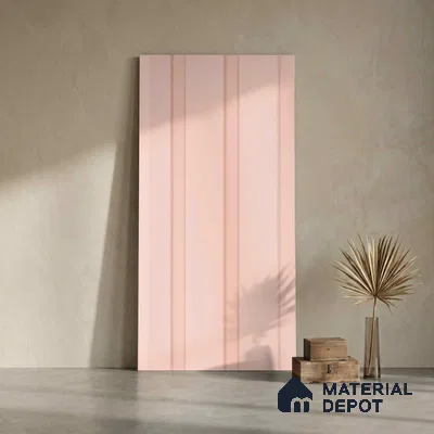 Pink Plain Colour Look PN 06229 9.5 ft x 4.7 inch Charcoal Panel - 12 mm | Suitable for Feature Wall, TV Unit & Living Room | Width is Subjected to 5% Variation