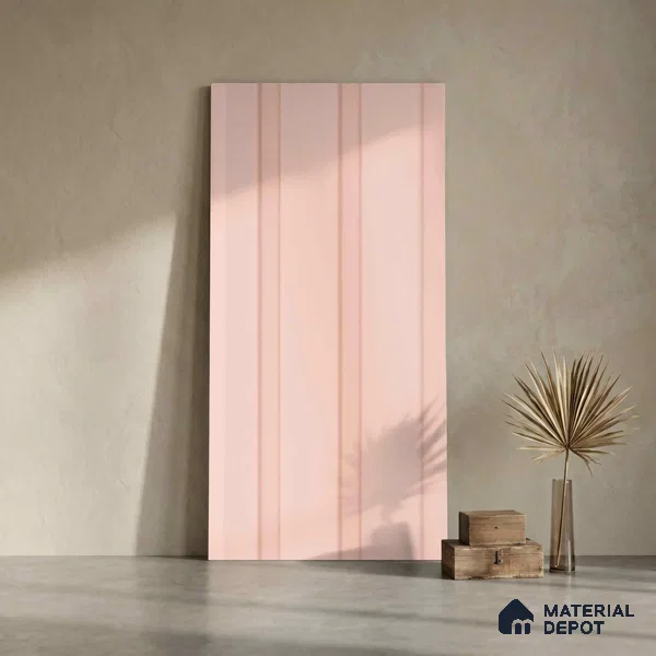 Pink Plain Colour Look PN 06229 9.5 ft x 4.7 inch Charcoal Panel - 12 mm | Suitable for Feature Wall, TV Unit & Living Room | Width is Subjected to 5% Variation