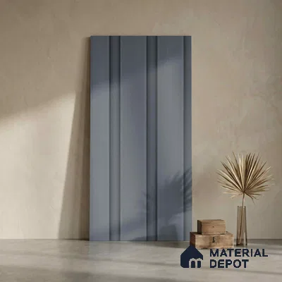 Grey Plain Colour Look PN 06230 9.5 ft x 4.7 inch Charcoal Panel - 12 mm | Suitable for Feature Wall, TV Unit & Living Room | Width is Subjected to 5% Variation