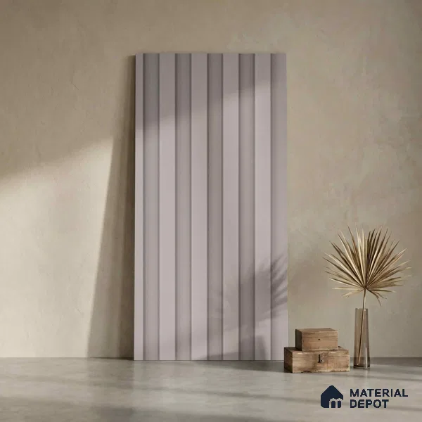 Beige Plain Colour Look PN 06233 9.5 ft x 4.7 inch Charcoal Panel - 12 mm | Suitable for Feature Wall, TV Unit & Living Room | Width is Subjected to 5% Variation