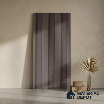Brown Plain Colour Look PN 06234 9.5 ft x 4.7 inch Charcoal Panel - 12 mm | Suitable for Feature Wall, TV Unit & Living Room | Width is Subjected to 5% Variation