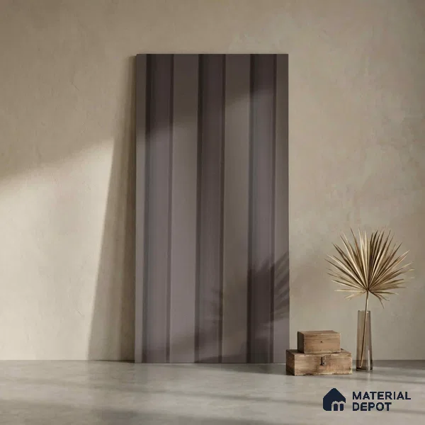 Brown Plain Colour Look PN 06234 9.5 ft x 4.7 inch Charcoal Panel - 12 mm | Suitable for Feature Wall, TV Unit & Living Room | Width is Subjected to 5% Variation
