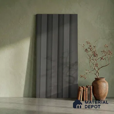 Grey Plain Colour Look PN 06235 9.5 ft x 4.7 inch Charcoal Panel - 12 mm | Suitable for Feature Wall, TV Unit & Living Room | Width is Subjected to 5% Variation