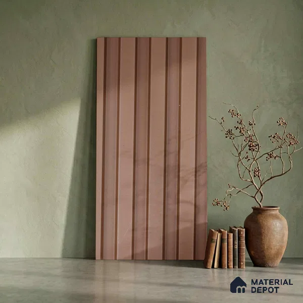 Brown Plain Colour Look PN 06240 9.5 ft x 4.7 inch Charcoal Panel - 12 mm | Suitable for Feature Wall, TV Unit & Living Room | Width is Subjected to 5% Variation