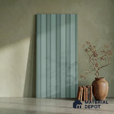 Green Plain Colour Look PN 06245 9.5 ft x 4.7 inch Charcoal Panel - 12 mm | Suitable for Feature Wall, TV Unit & Living Room | Width is Subjected to 5% Variation