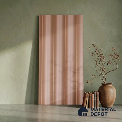 Pink Metallic Look PN 06248 9.5 ft x 4.7 inch Charcoal Panel - 12 mm | Suitable for Feature Wall, TV Unit & Living Room | Width is Subjected to 5% Variation