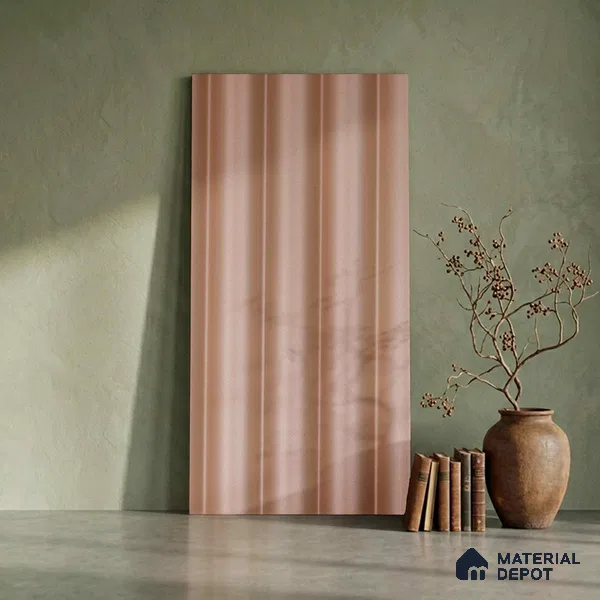 Pink Metallic Look PN 06248 9.5 ft x 4.7 inch Charcoal Panel - 12 mm | Suitable for Feature Wall, TV Unit & Living Room | Width is Subjected to 5% Variation