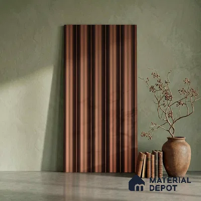 Brown Metallic Look PN 06250 9.5 ft x 4.7 inch Charcoal Panel - 12 mm | Suitable for Feature Wall, TV Unit & Living Room | Width is Subjected to 5% Variation