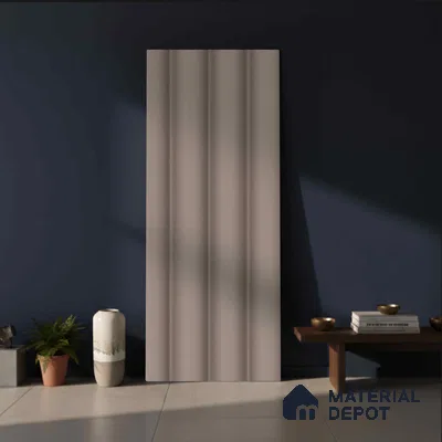 Grey Plain Colour Look PN 06258 B 9.5 ft x 4.7 inch Charcoal Panel - 12 mm | Suitable for Feature Wall, TV Unit & Living Room | Width is Subjected to 5% Variation