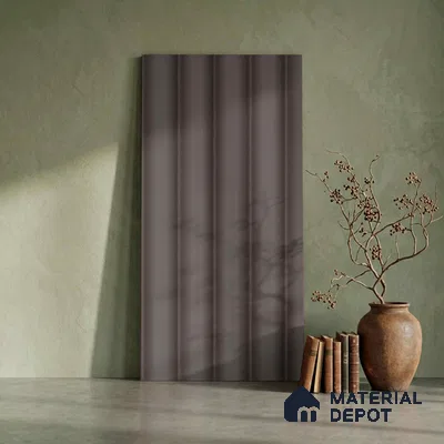 Brown Plain Colour Look PN 06259 9.5 ft x 4.7 inch Charcoal Panel - 12 mm | Suitable for Feature Wall, TV Unit & Living Room | Width is Subjected to 5% Variation