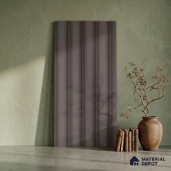 Brown Plain Colour Look PN 06259 9.5 ft x 4.7 inch Charcoal Panel - 12 mm | Suitable for Feature Wall, TV Unit & Living Room | Width is Subjected to 5% Variation
