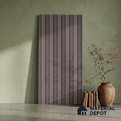 Grey Plain Colour Look PN 06263 9.5 ft x 4.7 inch Charcoal Panel - 12 mm | Suitable for Feature Wall, TV Unit & Living Room | Width is Subjected to 5% Variation