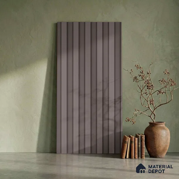 Grey Plain Colour Look PN 06263 9.5 ft x 4.7 inch Charcoal Panel - 12 mm | Suitable for Feature Wall, TV Unit & Living Room | Width is Subjected to 5% Variation