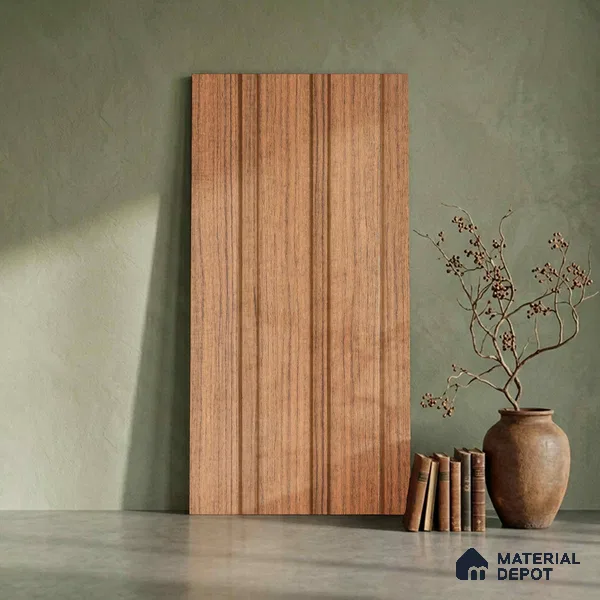 Wooden Look PN 06268 9.5 ft x 4.7 inch Charcoal Panel - 12 mm | Suitable for Feature Wall, TV Unit & Living Room | Width is Subjected to 5% Variation