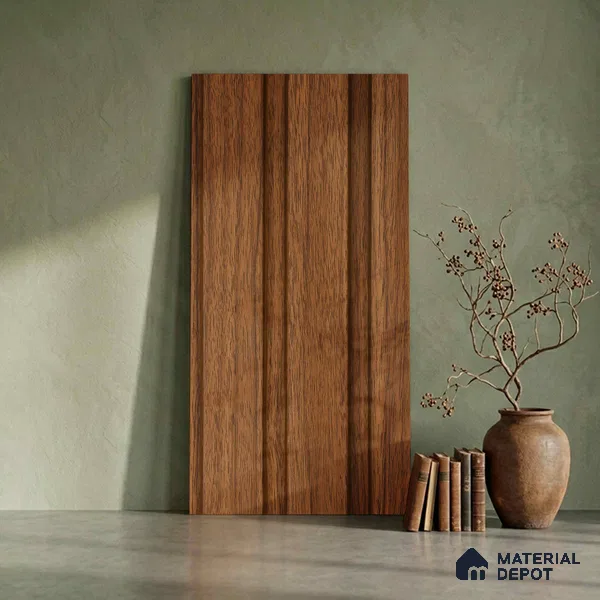 Wooden Look PN 06270 9.5 ft x 4.7 inch Charcoal Panel - 12 mm | Suitable for Feature Wall, TV Unit & Living Room | Width is Subjected to 5% Variation