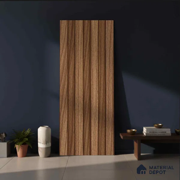 Wooden Look PN 06274 B 9.5 ft x 4.7 inch Charcoal Panel - 12 mm | Suitable for Feature Wall, TV Unit & Living Room | Width is Subjected to 5% Variation