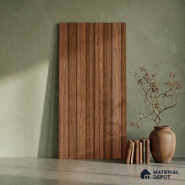 Wooden Look PN 06276 9.5 ft x 4.7 inch Charcoal Panel - 12 mm | Suitable for Feature Wall, TV Unit & Living Room | Width is Subjected to 5% Variation