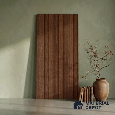 Wooden Look PN 06277 9.5 ft x 4.7 inch Charcoal Panel - 12 mm | Suitable for Feature Wall, TV Unit & Living Room | Width is Subjected to 5% Variation