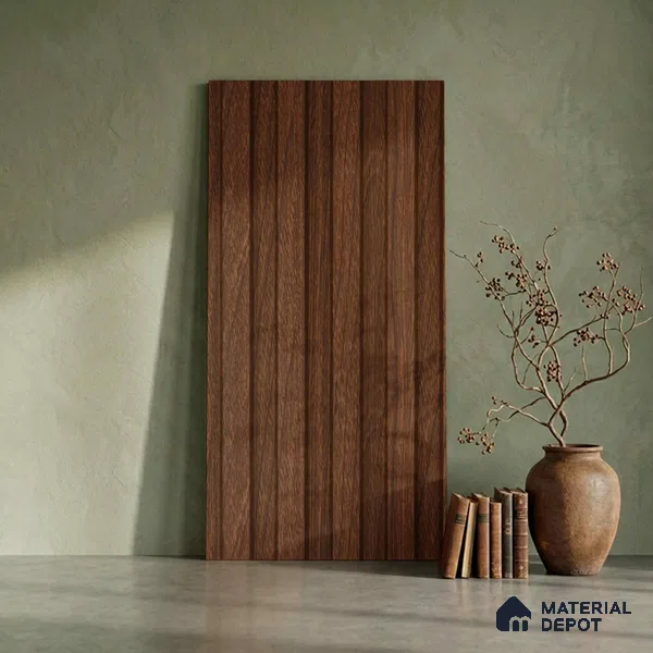 Wooden Look PN 06277 9.5 ft x 4.7 inch Charcoal Panel - 12 mm | Suitable for Feature Wall, TV Unit & Living Room | Width is Subjected to 5% Variation