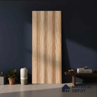 Wooden Look PN 06280 B 9.5 ft x 4.7 inch Charcoal Panel - 12 mm | Suitable for Feature Wall, TV Unit & Living Room | Width is Subjected to 5% Variation