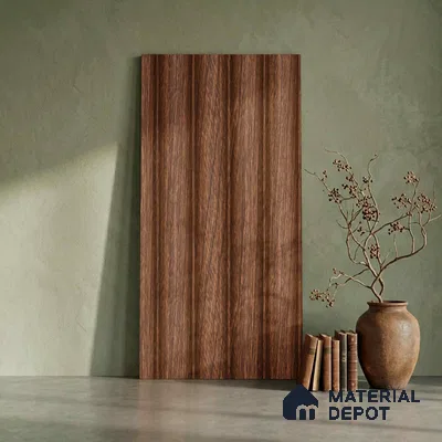 Wooden Look PN 06281 9.5 ft x 4.7 inch Charcoal Panel - 12 mm | Suitable for Feature Wall, TV Unit & Living Room | Width is Subjected to 5% Variation