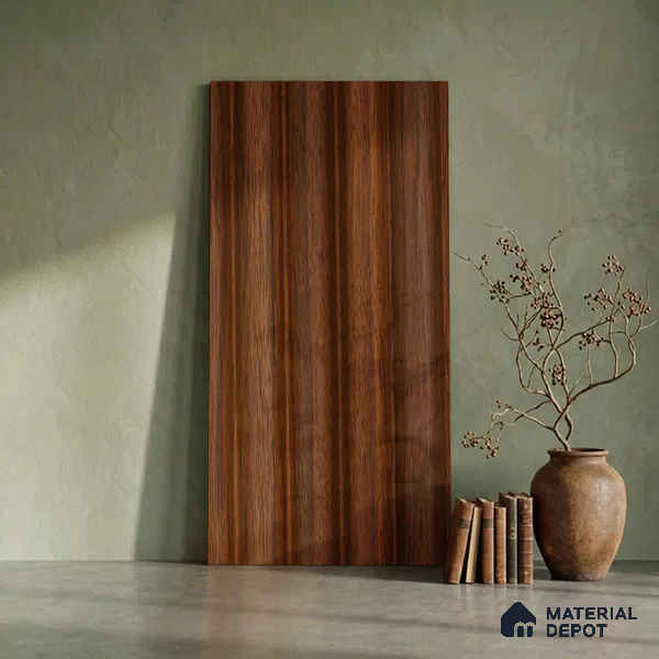 Wooden Look PN 06283 9.5 ft x 4.7 inch Charcoal Panel - 12 mm | Suitable for Feature Wall, TV Unit & Living Room | Width is Subjected to 5% Variation