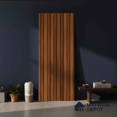 Wooden Look PN 06290 B 9.5 ft x 4.7 inch Charcoal Panel - 12 mm | Suitable for Feature Wall, TV Unit & Living Room | Width is Subjected to 5% Variation