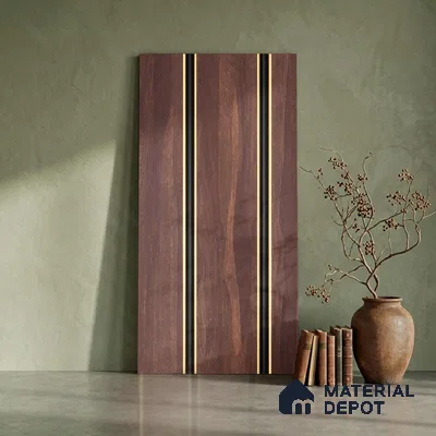 Brown Marble Look PN 03017 8 ft x 4.9 inch Charcoal Panel - 8 mm | Suitable for Feature Wall, TV Unit & Living Room | Width is Subjected to 5% Variation