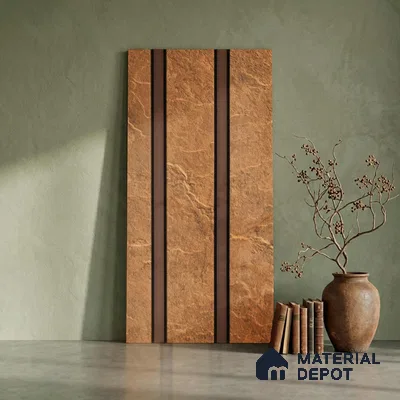 Gold Marble Look PN 03033 8 ft x 4.9 inch Charcoal Panel - 8 mm | Suitable for Feature Wall, TV Unit & Living Room | Width is Subjected to 5% Variation