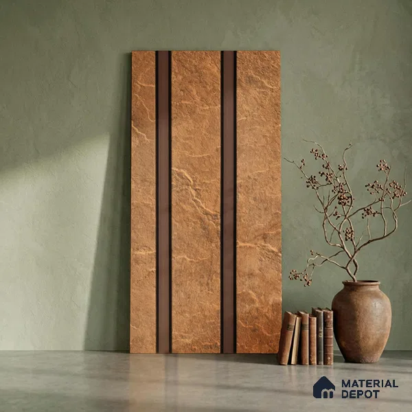 Gold Marble Look PN 03033 8 ft x 4.9 inch Charcoal Panel - 8 mm | Suitable for Feature Wall, TV Unit & Living Room | Width is Subjected to 5% Variation