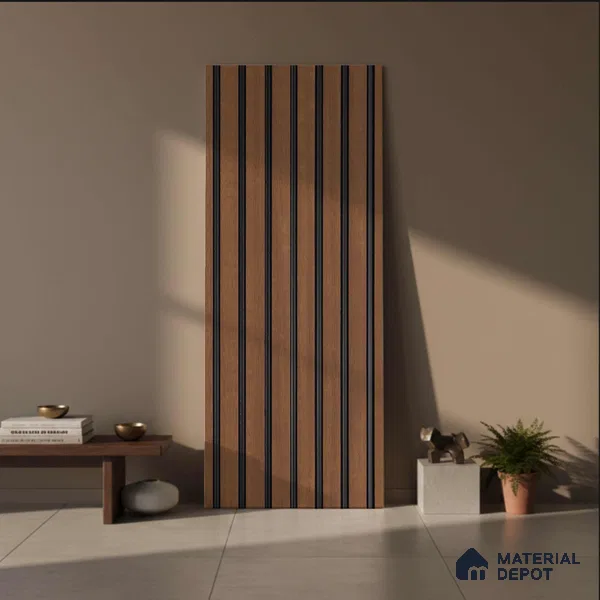 Multi Colour Patterned Look PN 03199 8 ft x 4.9 inch Charcoal Panel - 8 mm | Suitable for Feature Wall, TV Unit & Living Room | Width is Subjected to 5% Variation