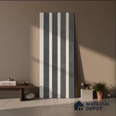 Wooden Look PN 03248 B 8 ft x 4.9 inch Charcoal Panel - 8 mm | Suitable for Feature Wall, TV Unit & Living Room | Width is Subjected to 5% Variation