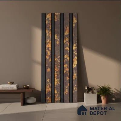 Brown Rustic Look PN 03250 B 8 ft x 4.9 inch Charcoal Panel - 8 mm | Suitable for Feature Wall, TV Unit & Living Room | Width is Subjected to 5% Variation