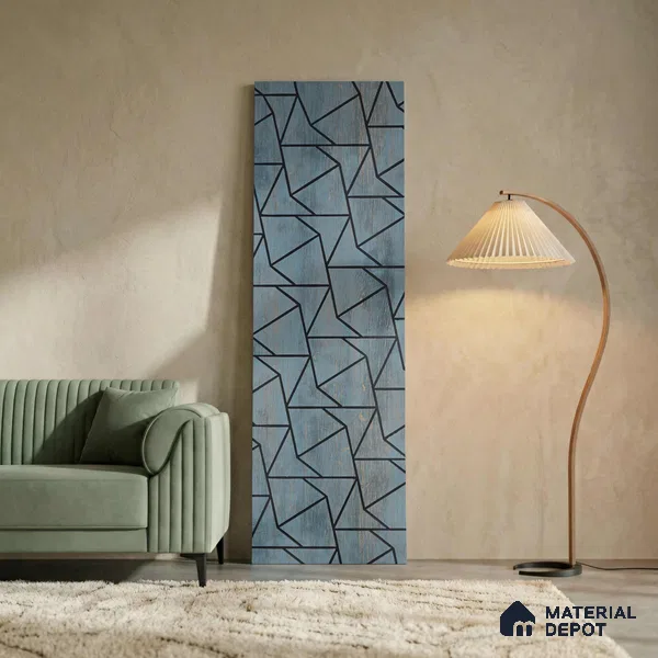 Blue Rustic Look PN 03253 8 ft x 7 inch Charcoal Panel - 8 mm | Suitable for Feature Wall, TV Unit & Living Room | Width is Subjected to 5% Variation
