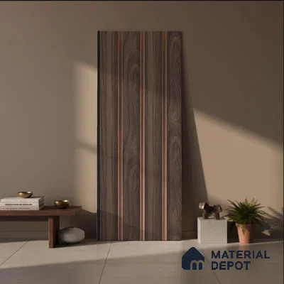 Wooden Look PN 03266 8 ft x 4.9 inch Charcoal Panel - 8 mm | Suitable for Feature Wall, TV Unit & Living Room | Width is Subjected to 5% Variation