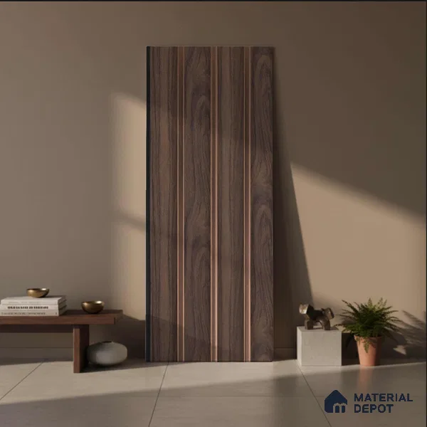 Wooden Look PN 03266 8 ft x 4.9 inch Charcoal Panel - 8 mm | Suitable for Feature Wall, TV Unit & Living Room | Width is Subjected to 5% Variation