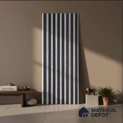 Wooden Look PN 03270 8 ft x 4.9 inch Charcoal Panel - 8 mm | Suitable for Feature Wall, TV Unit & Living Room | Width is Subjected to 5% Variation