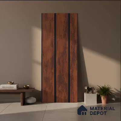Brown Rustic Look PN 03300 8 ft x 4.9 inch Charcoal Panel - 8 mm | Suitable for Feature Wall, TV Unit & Living Room | Width is Subjected to 5% Variation