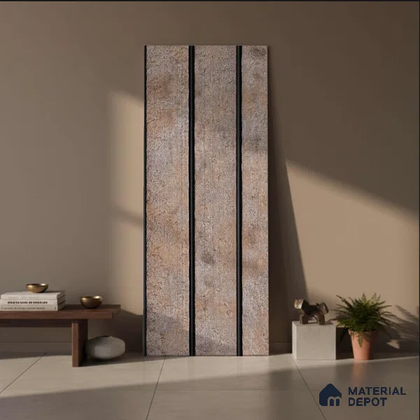 Grey Cement Look PN 03301 8 ft x 4.9 inch Charcoal Panel - 8 mm | Suitable for Feature Wall, TV Unit & Living Room | Width is Subjected to 5% Variation