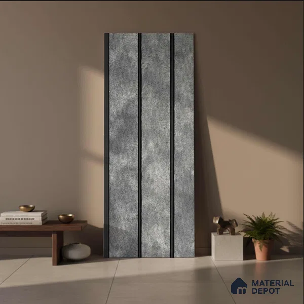 Grey Cement Look PN 03302 8 ft x 4.9 inch Charcoal Panel - 8 mm | Suitable for Feature Wall, TV Unit & Living Room | Width is Subjected to 5% Variation